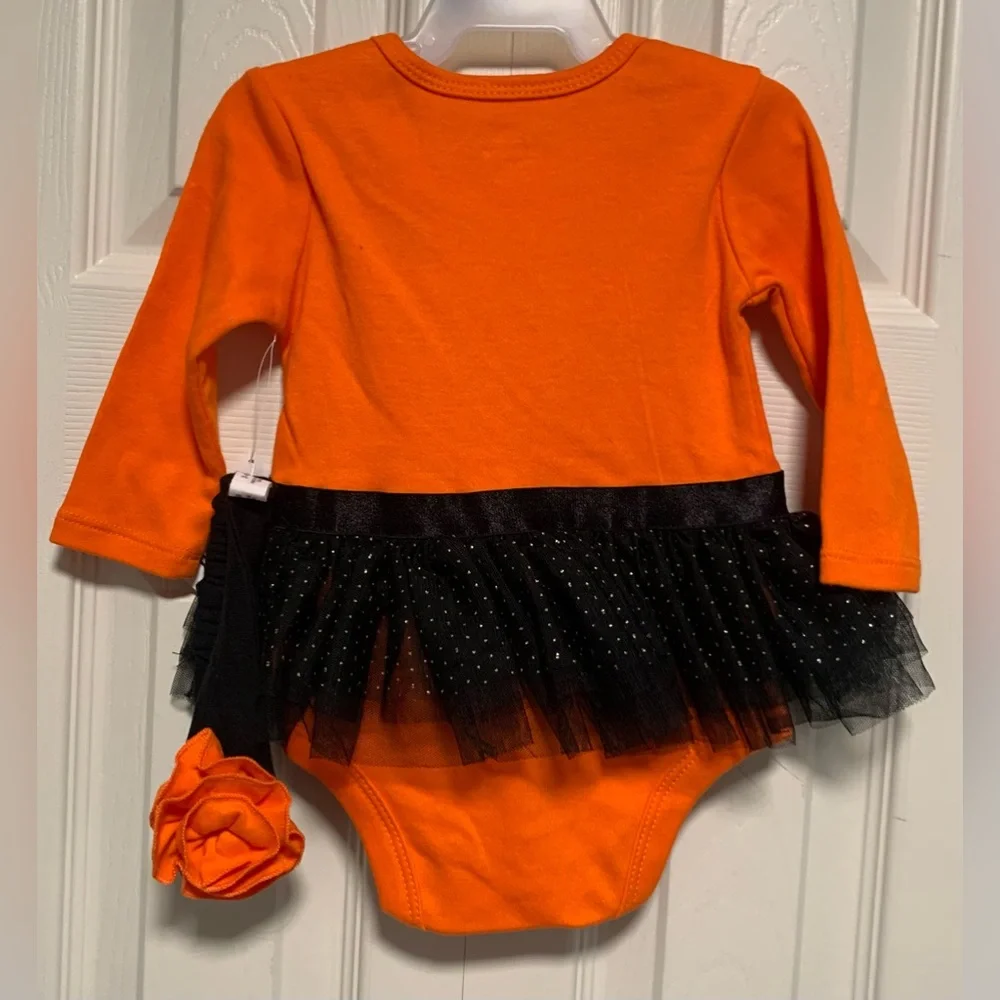NWT Halloween Pumpkin Onesie and Headband